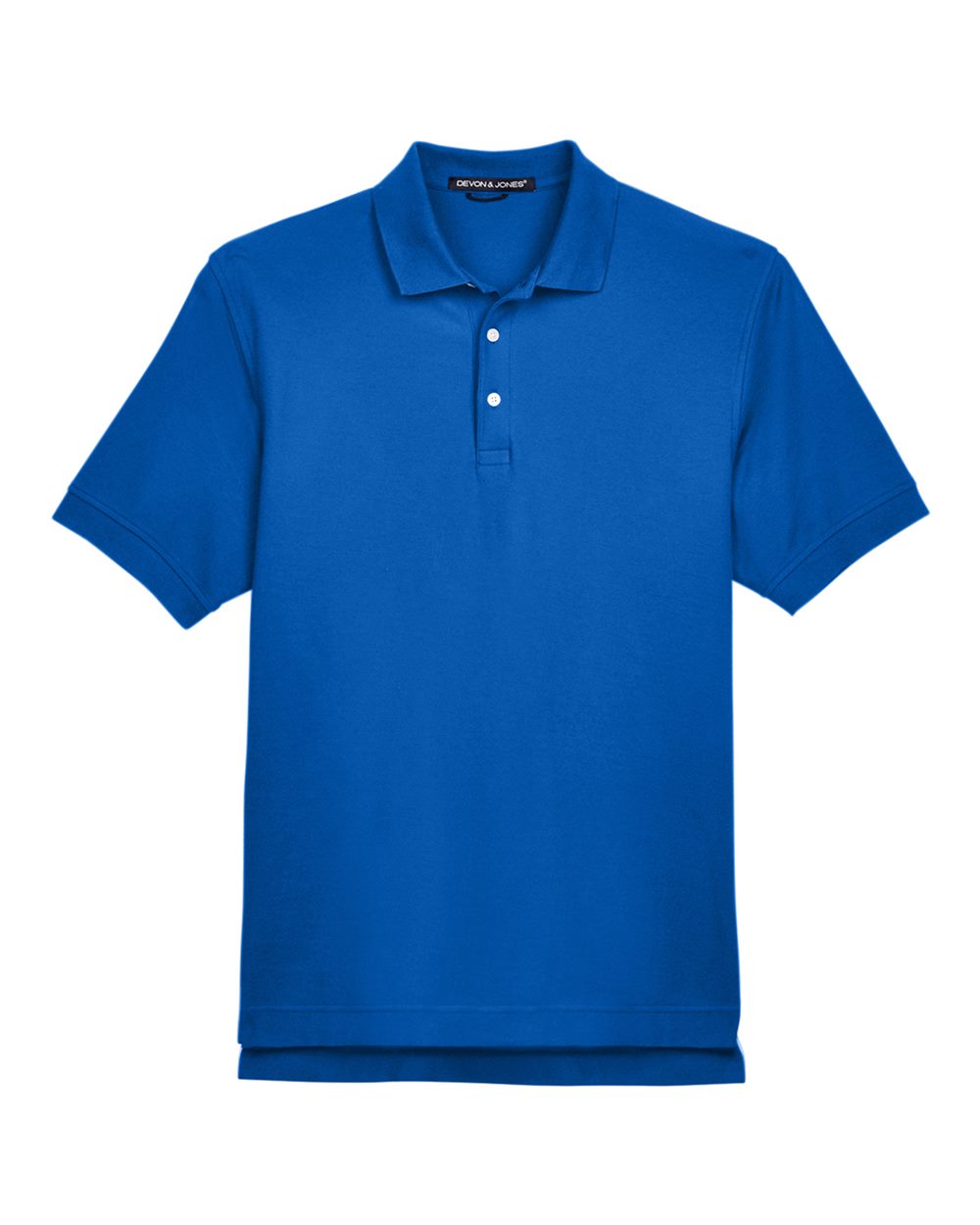 Men's Pima Piqué Polo - Front - B591B2252 - French Blue