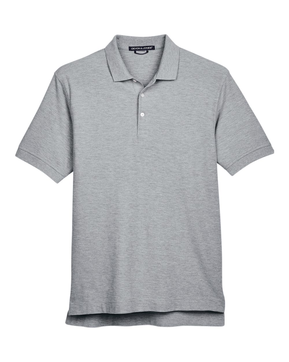 Men's Pima Piqué Polo - Front - B591B2352 - Grey Heather