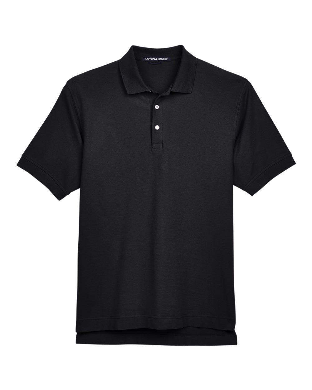 Men's Pima Piqué Polo - Front - B591B2503 - Black