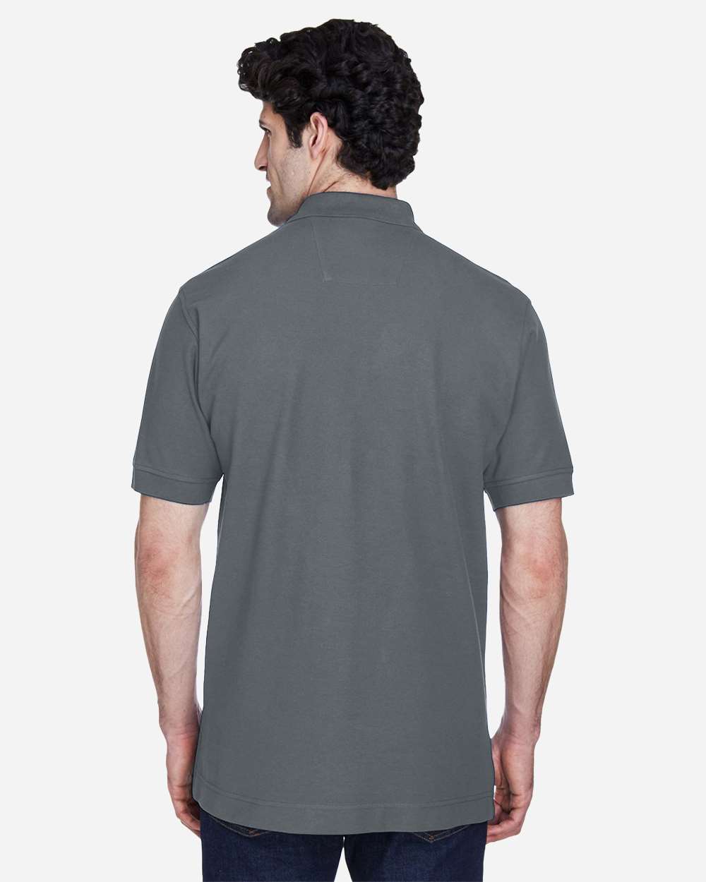 Men's Pima Piqué Polo - OnModelBack - B591B2132 - Graphite