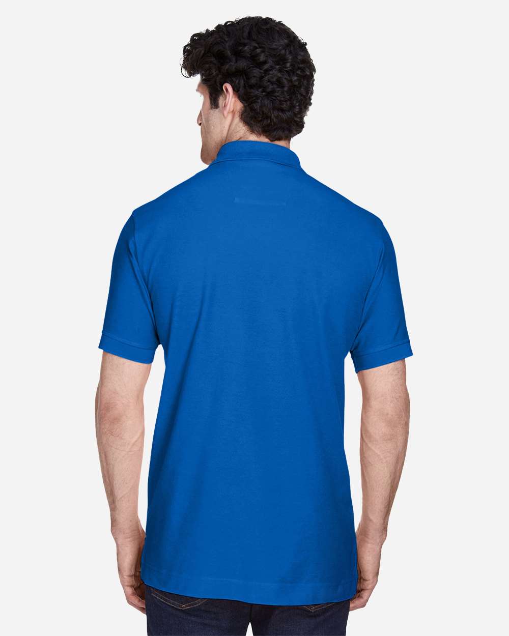 Men's Pima Piqué Polo - OnModelBack - B591B2252 - French Blue