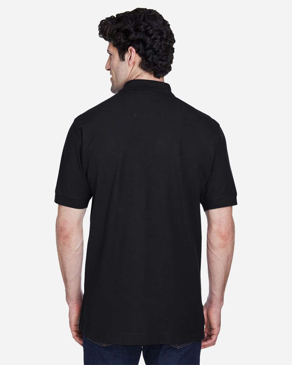 Men's Pima Piqué Polo - OnModelBack - B591B2503 - Black