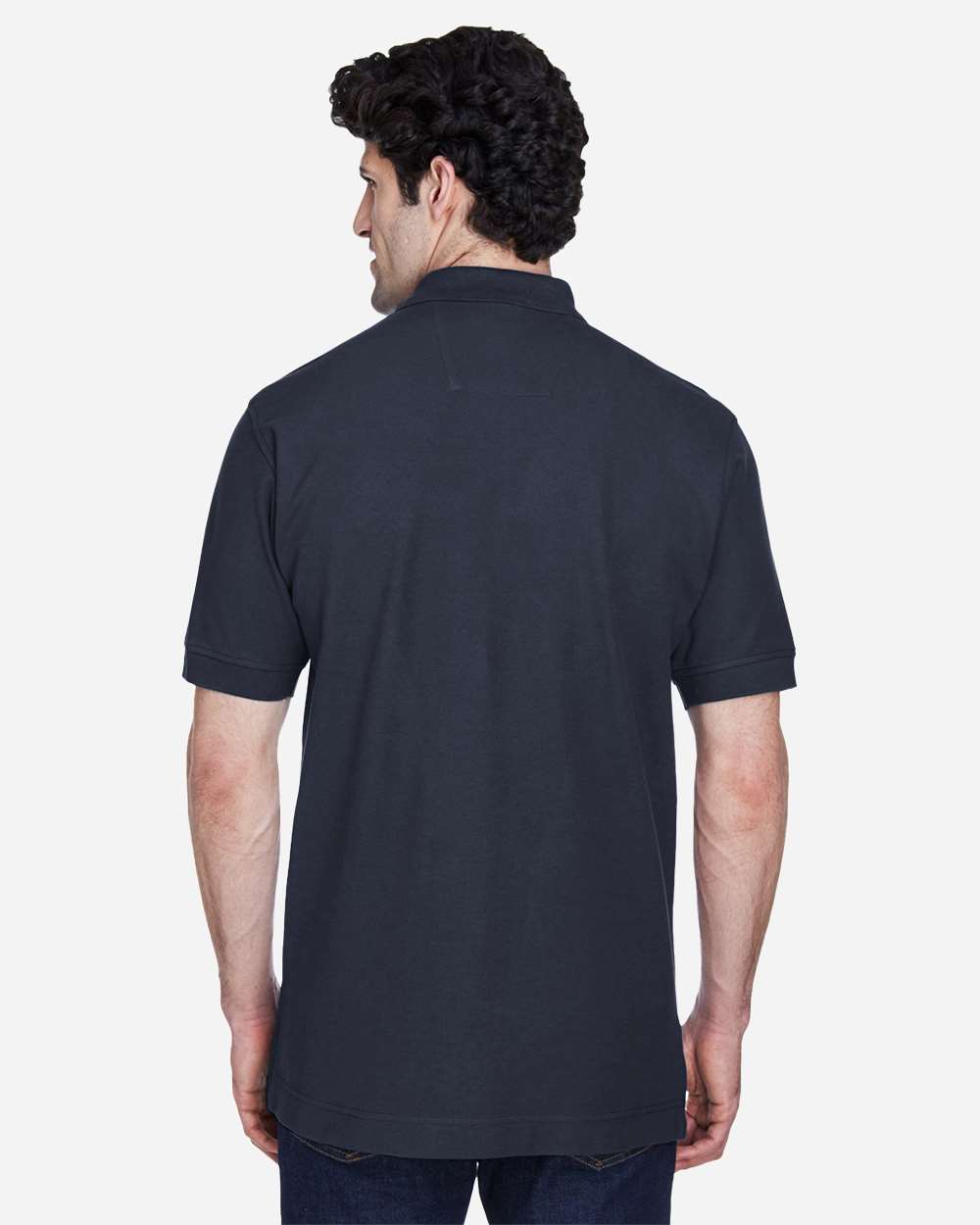 Men's Pima Piqué Polo - OnModelBack - B591B2652 - Navy
