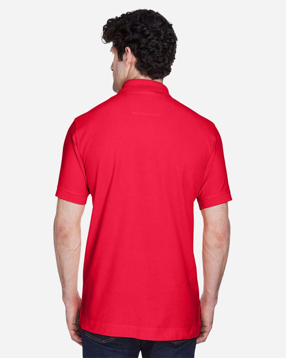 Men's Pima Piqué Polo - OnModelBack - B591B2702 - Red