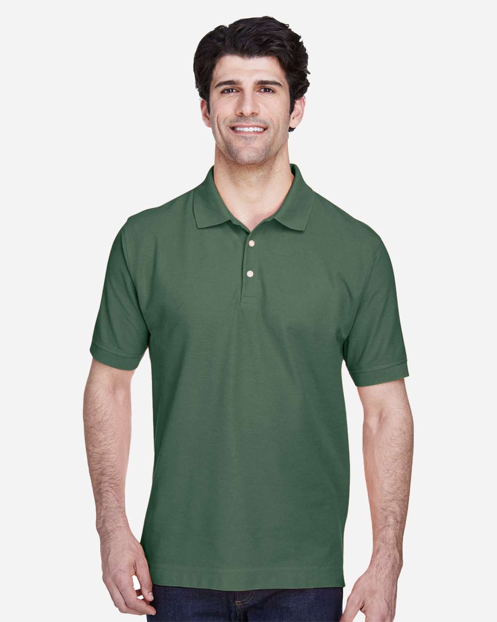 Men's Pima Piqué Polo - OnModelFront - B591B2101 - Dill