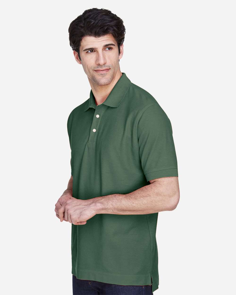 Men's Pima Piqué Polo - OnModelSide - B591B2101 - Dill