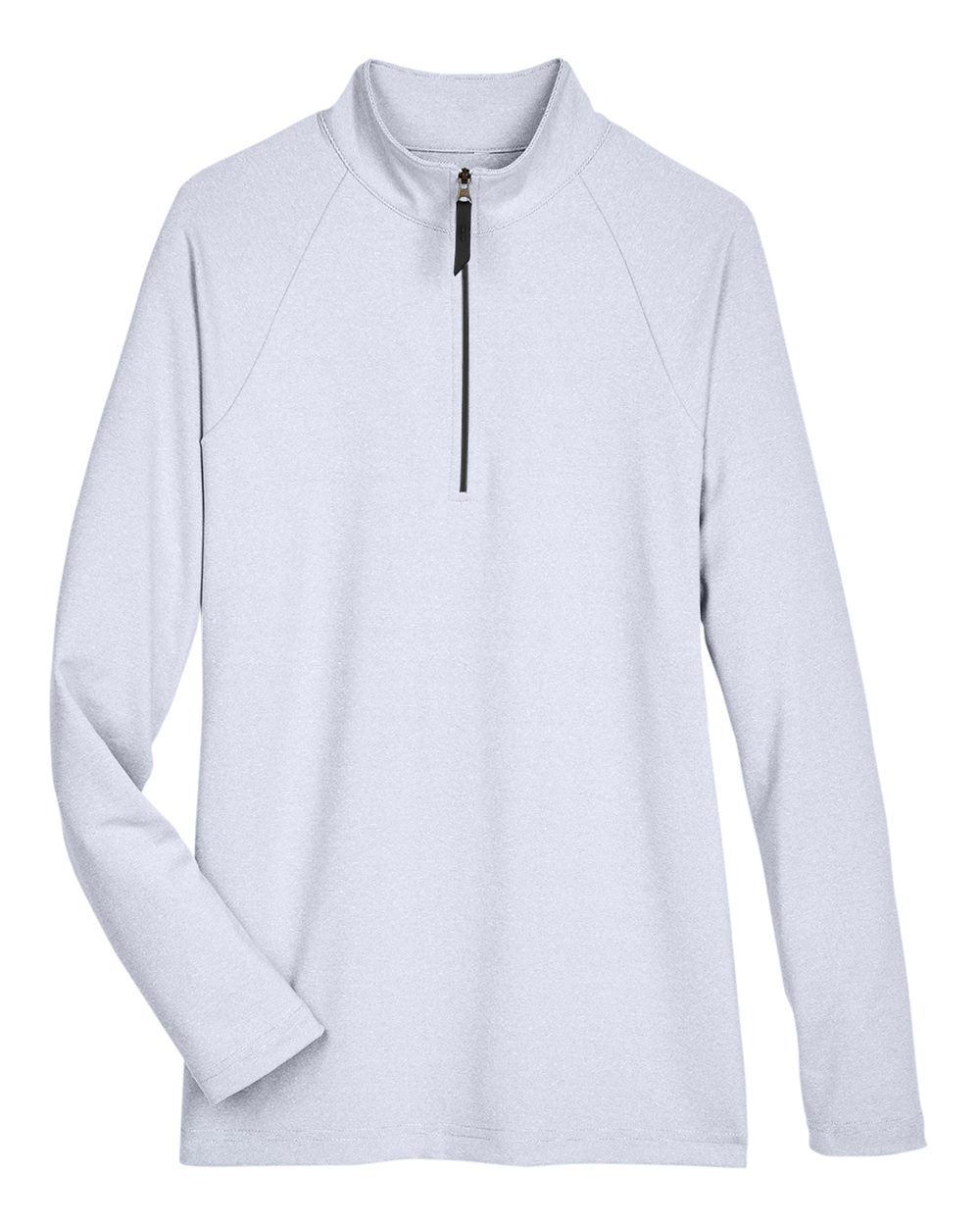 Women's CrownLux Performance® Clubhouse Micro-Stripe Quarter-Zip Pullover - Front - B663B2652 - Navy