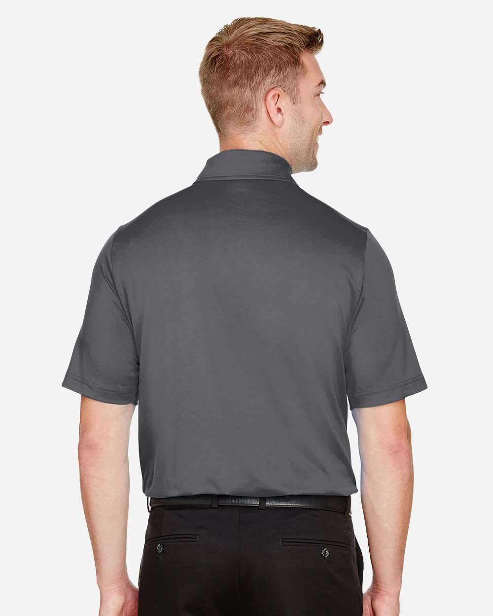 Men's CrownLux Performance® Range Flex Polo - OnModelBack - B643B2133 - Graphite