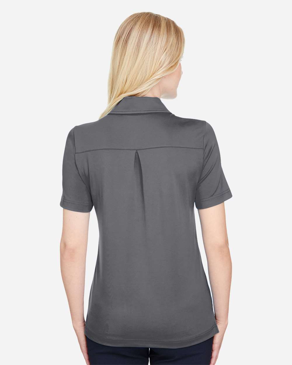 Women's CrownLux Performance® Range Flex Polo - OnModelBack - B644B2132 - Graphite