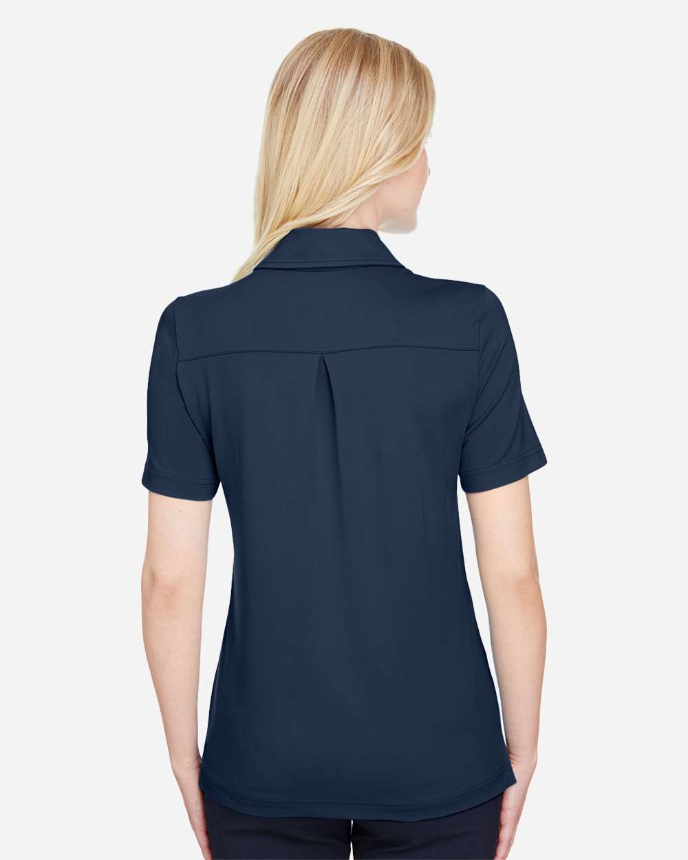 Women's CrownLux Performance® Range Flex Polo - OnModelBack - B644B2652 - Navy