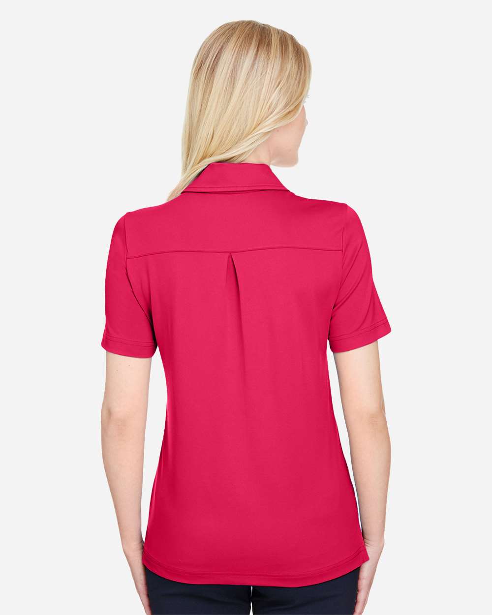Women's CrownLux Performance® Range Flex Polo - OnModelBack - B644B2702 - Red