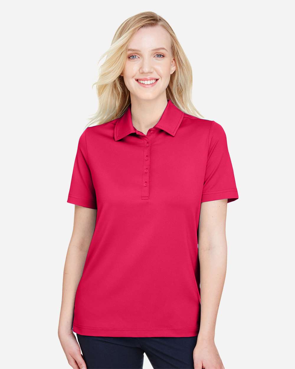 Women's CrownLux Performance® Range Flex Polo - OnModelFront - B644B2702 - Red