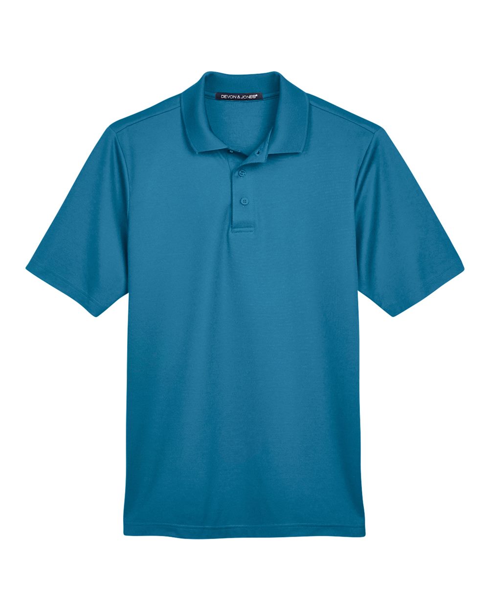 Men's CrownLux Performance® Plaited Polo - Front - B631B2782 - Dark Teal