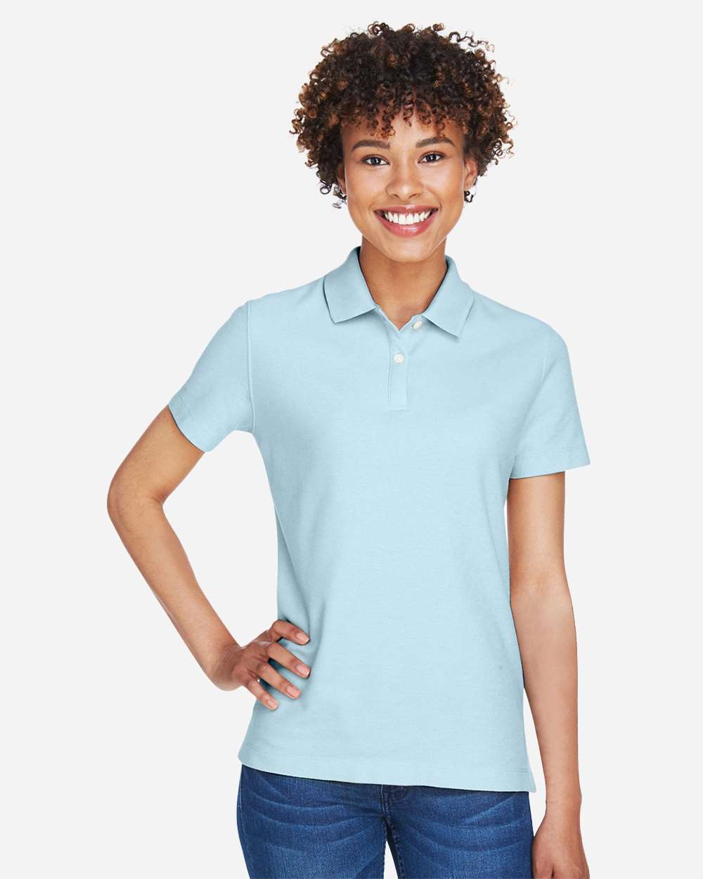 Women's DRYTEC20™ Performance Polo - OnModelFront - B629B2252 - Crystal Blue
