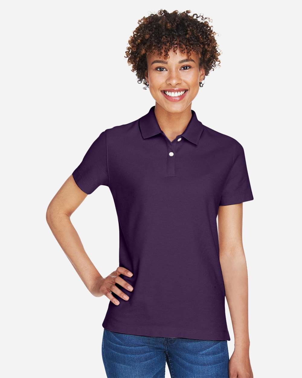 Women's DRYTEC20™ Performance Polo - OnModelFront - B629B2672 - Deep Purple