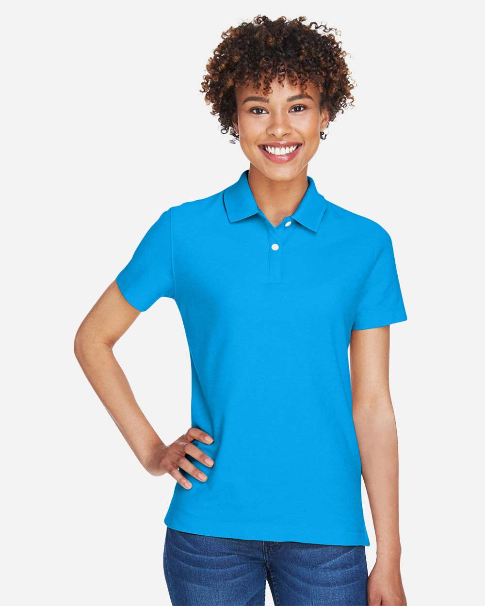 Women's DRYTEC20™ Performance Polo - OnModelFront - B629B2682 - Ocean Blue