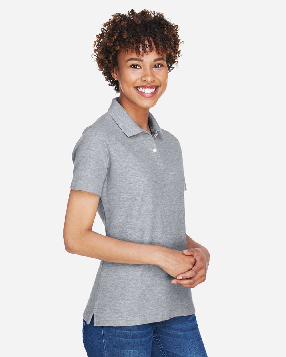 Women's DRYTEC20™ Performance Polo - OnModelSide - B629B2352 - Grey Heather