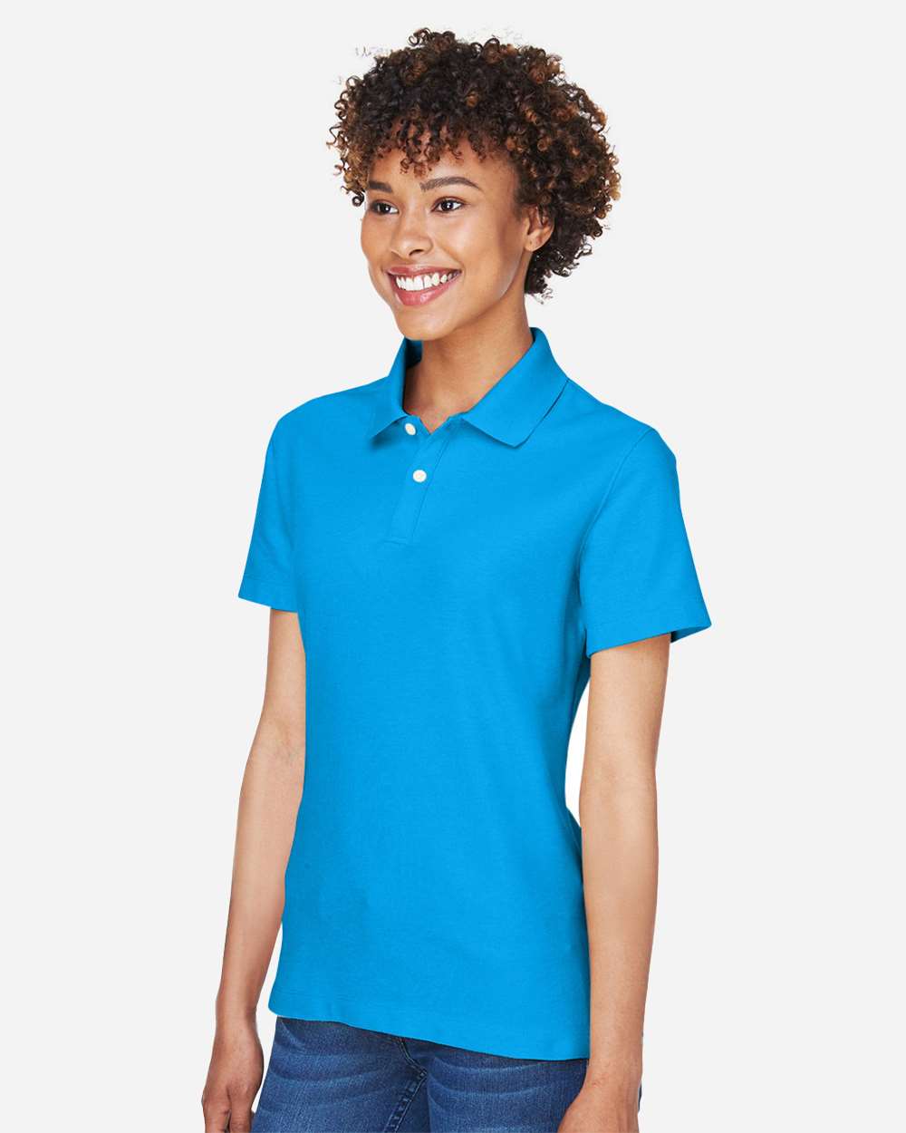 Women's DRYTEC20™ Performance Polo - OnModelSide - B629B2682 - Ocean Blue