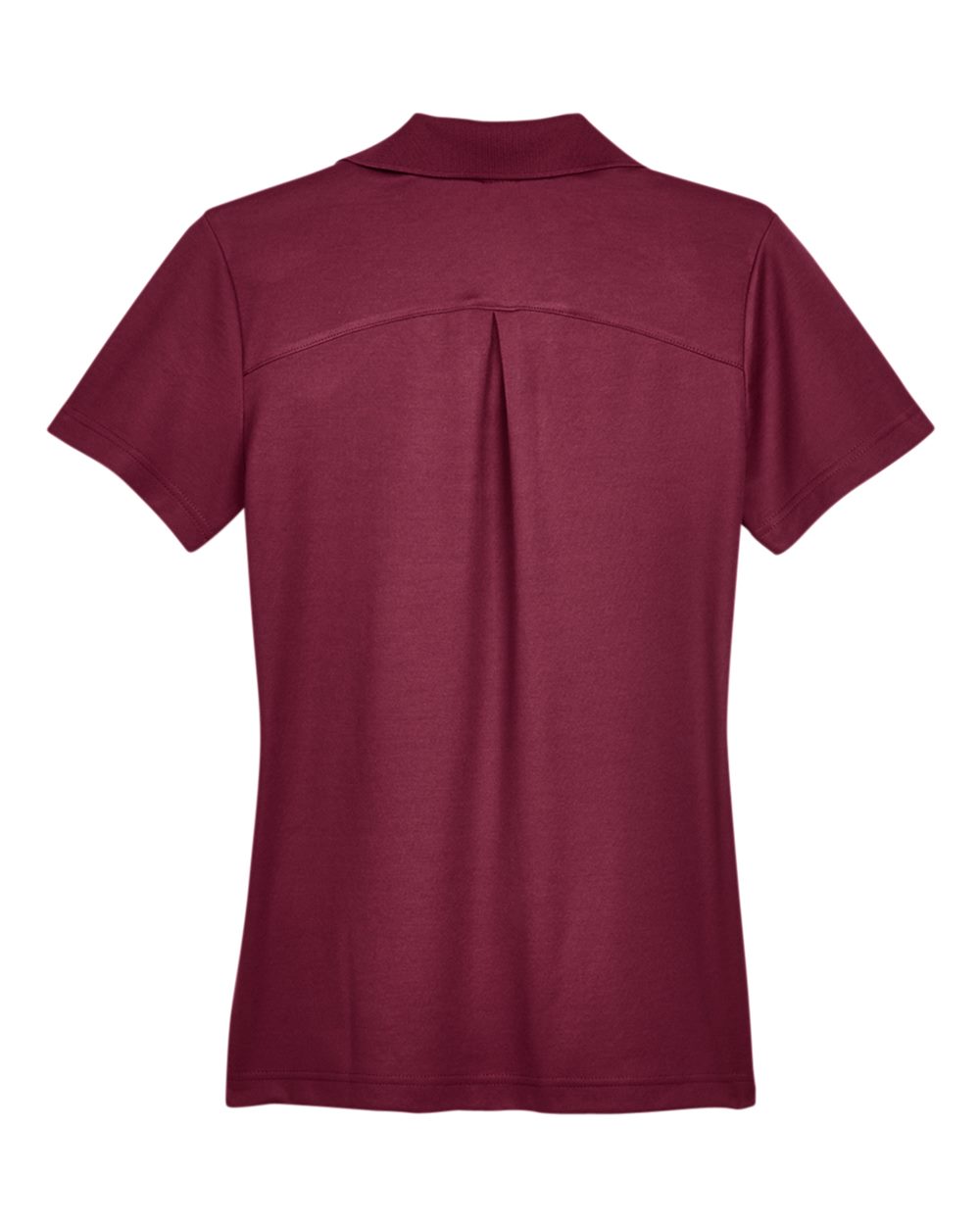 Women's CrownLux Performance® Plaited Polo - Back - B640B2322 - Burgundy