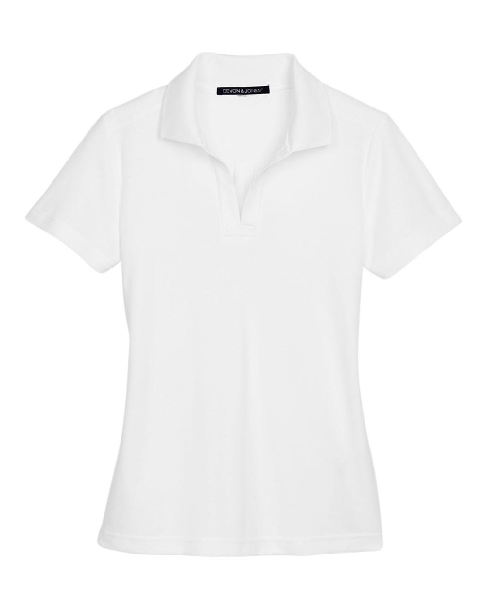 Women's CrownLux Performance® Plaited Polo - Front - B640B2002 - White