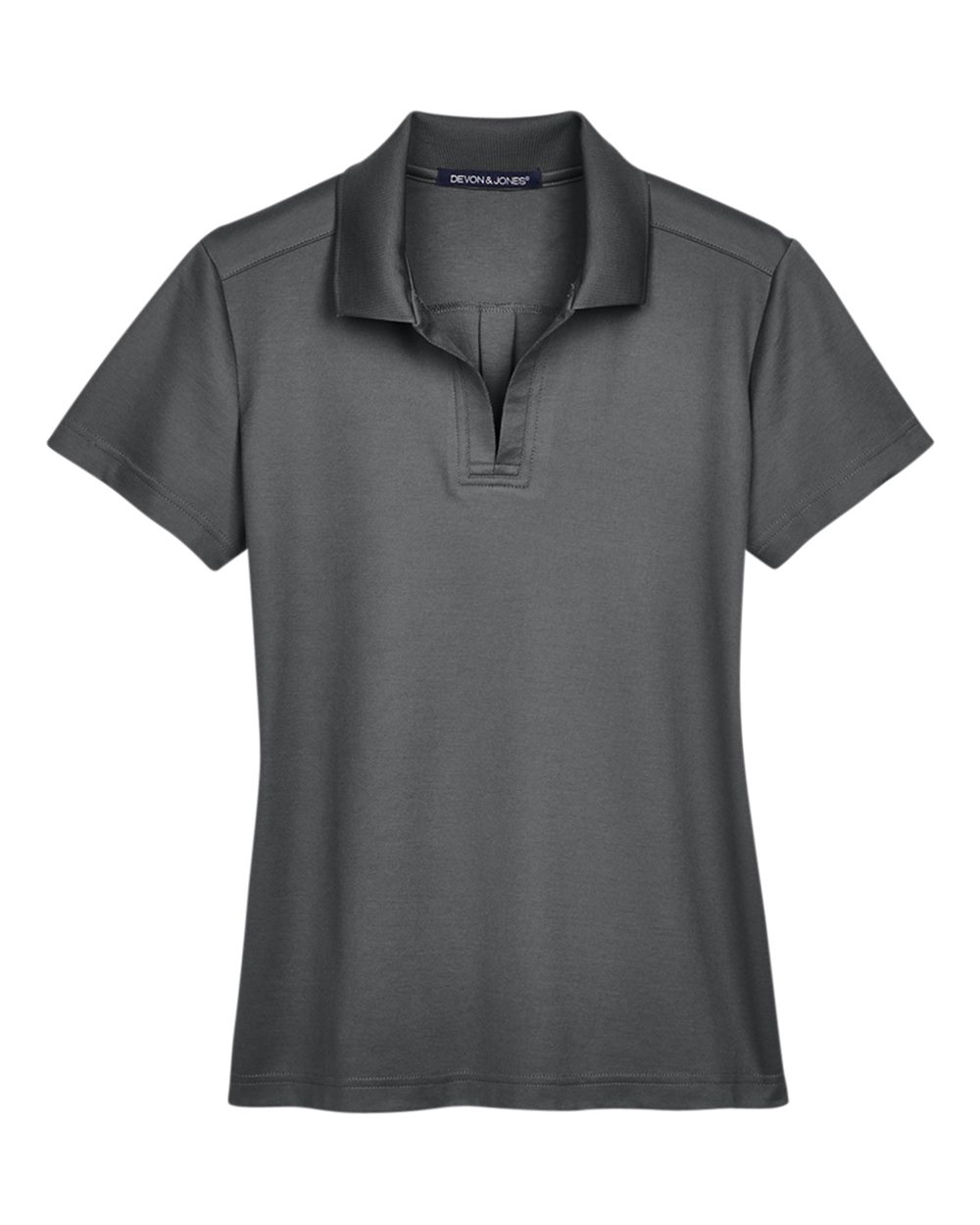 Women's CrownLux Performance® Plaited Polo - Front - B640B2132 - Graphite