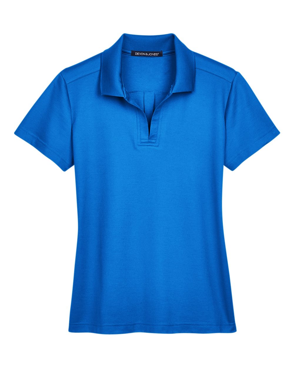 Women's CrownLux Performance® Plaited Polo - Front - B640B2252 - French Blue