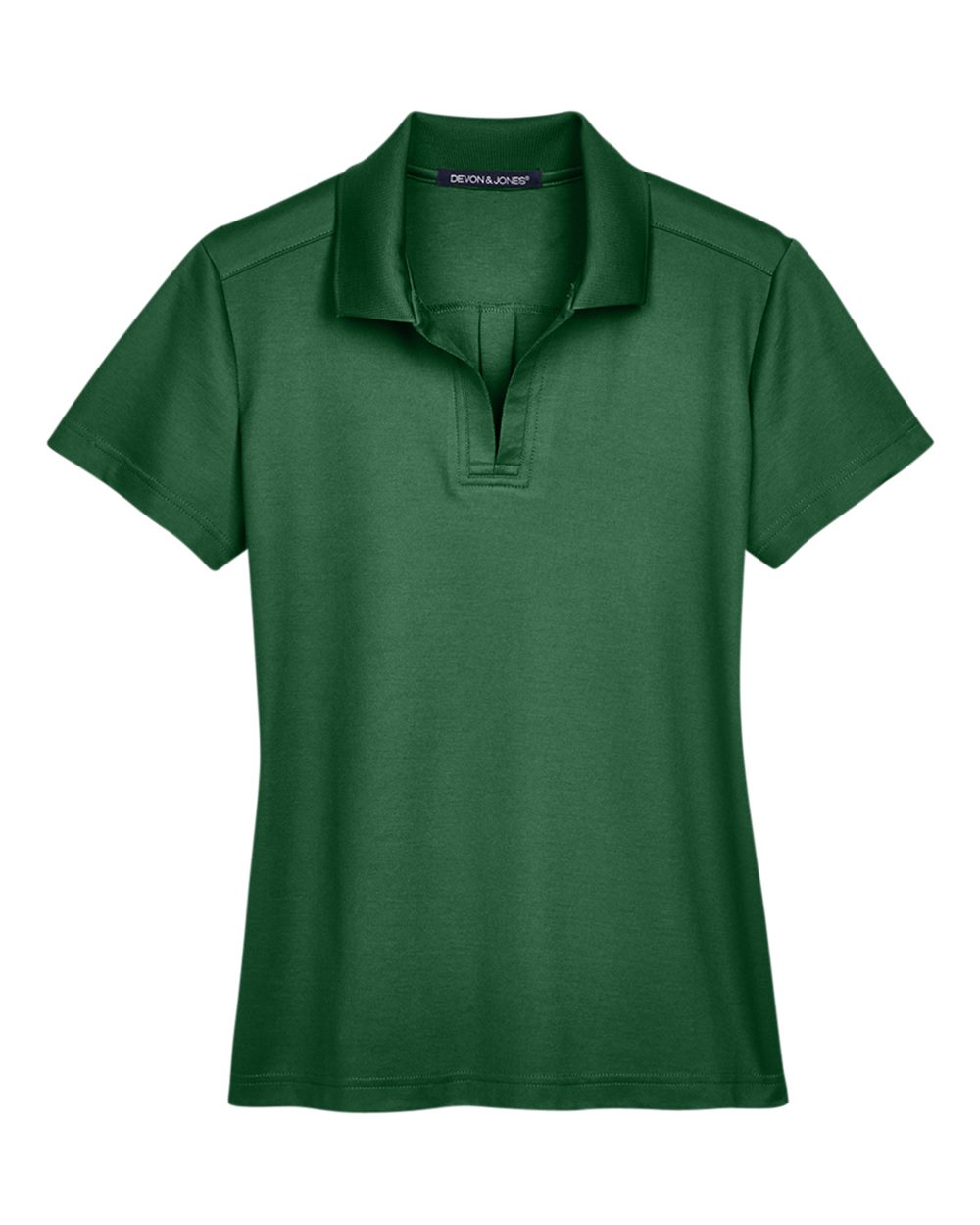 Women's CrownLux Performance® Plaited Polo - Front - B640B2542 - Forest