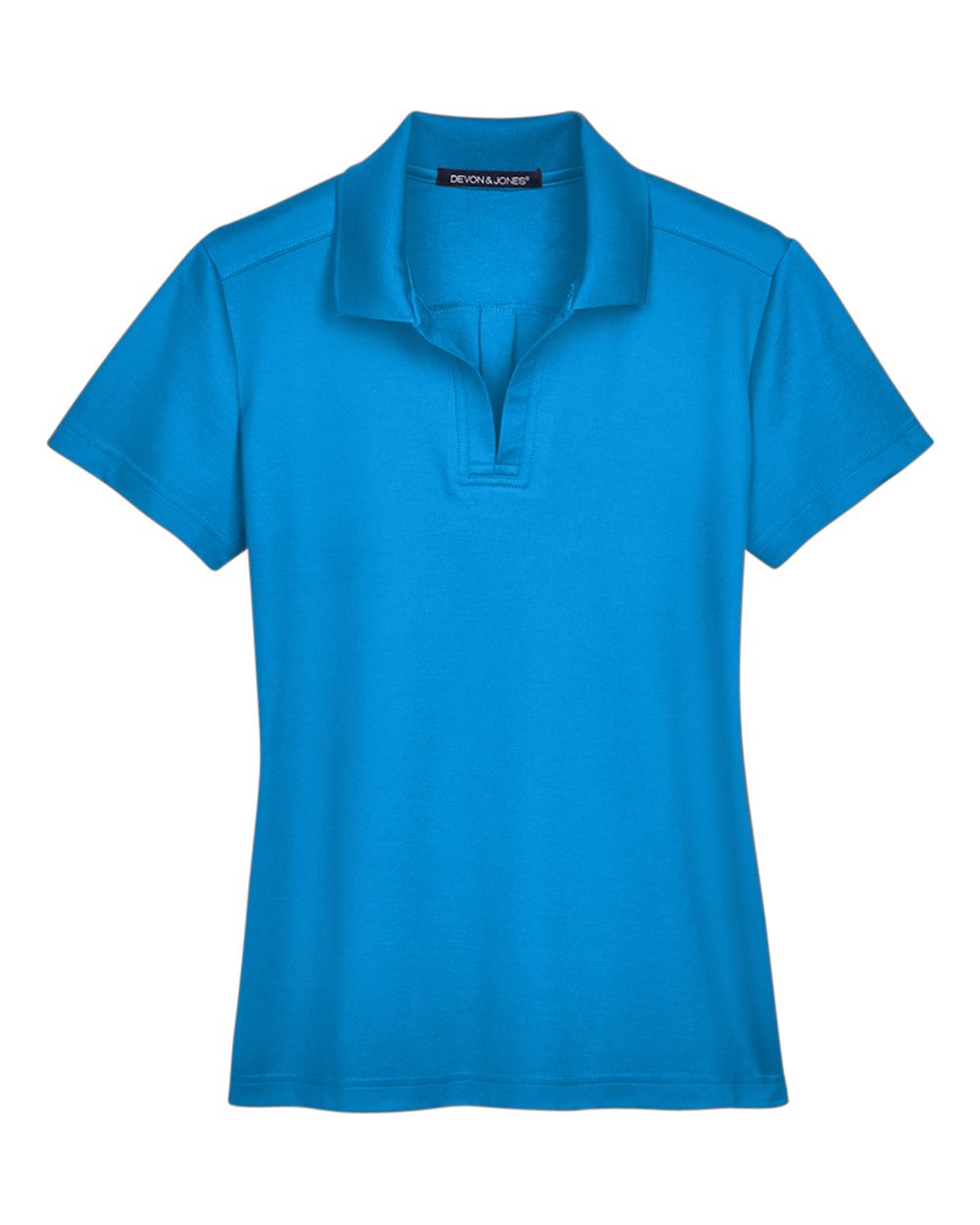 Women's CrownLux Performance® Plaited Polo - Front - B640B2682 - Ocean Blue