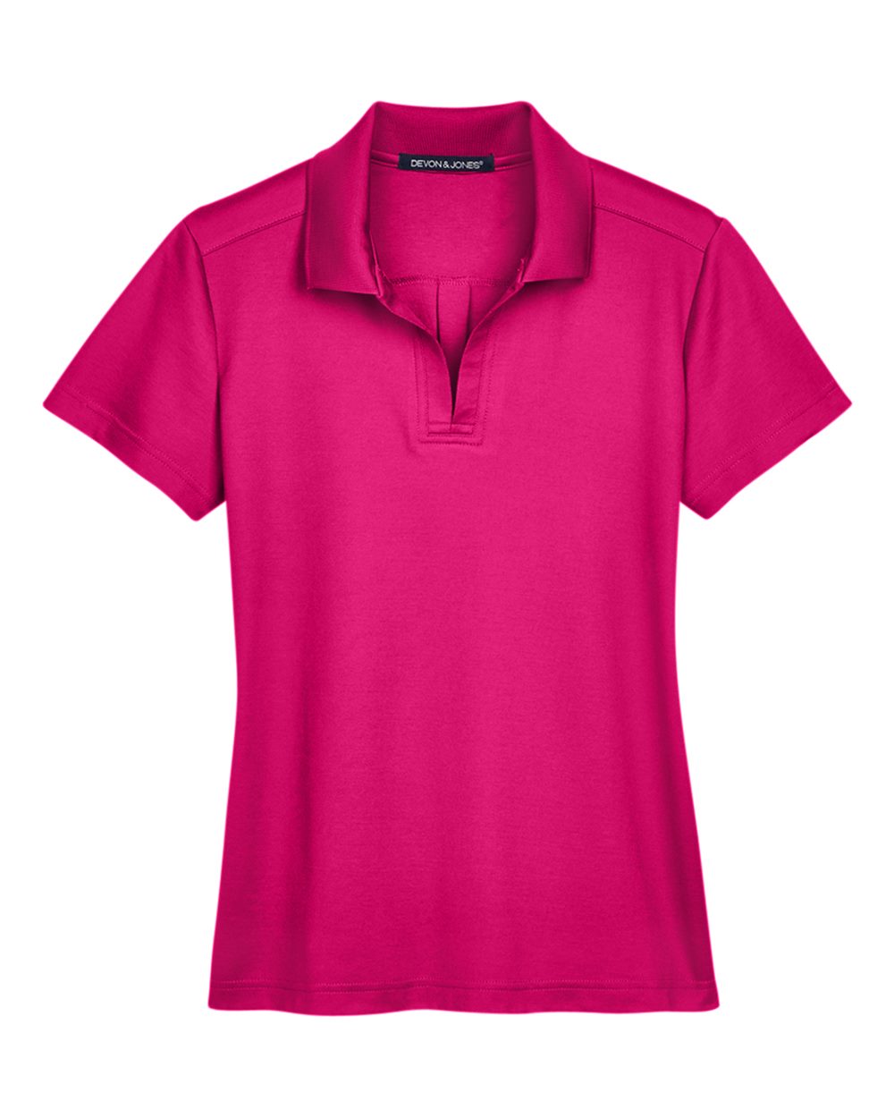 Women's CrownLux Performance® Plaited Polo - Front - B640B2692 - Crown Raspberry