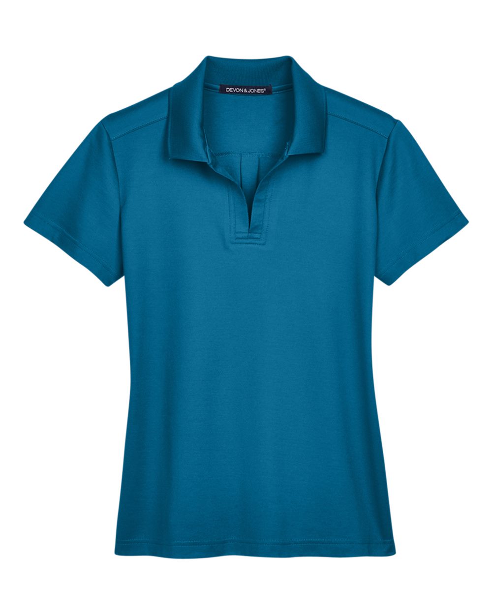 Women's CrownLux Performance® Plaited Polo - Front - B640B2782 - Dark Teal