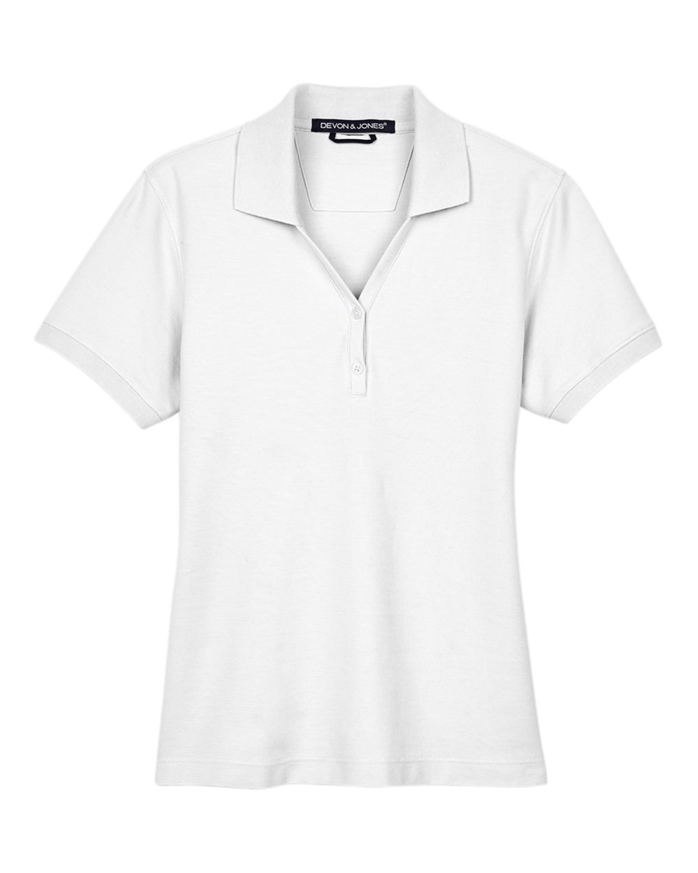 Women's Pima Piqué Polo - Front - B592B2002 - White