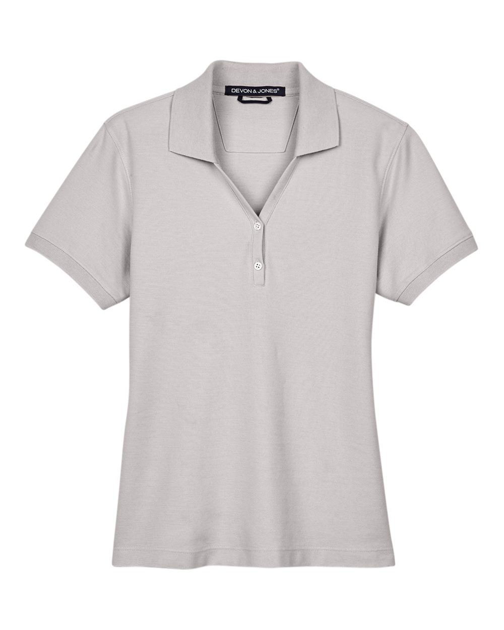 Women's Pima Piqué Polo - Front - B592B2112 - Silver