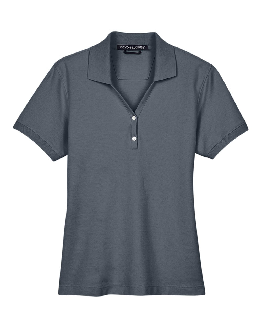 Women's Pima Piqué Polo - Front - B592B2132 - Graphite