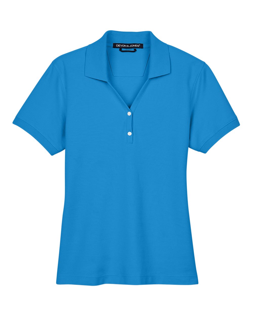 Women's Pima Piqué Polo - Front - B592B2252 - French Blue