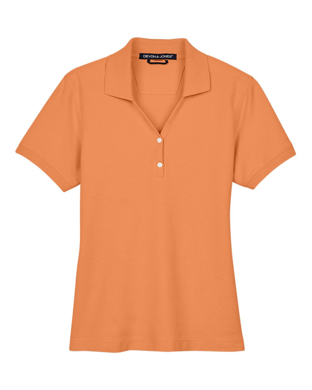 Women's Pima Piqué Polo - Front - B592B2332 - Cantaloupe