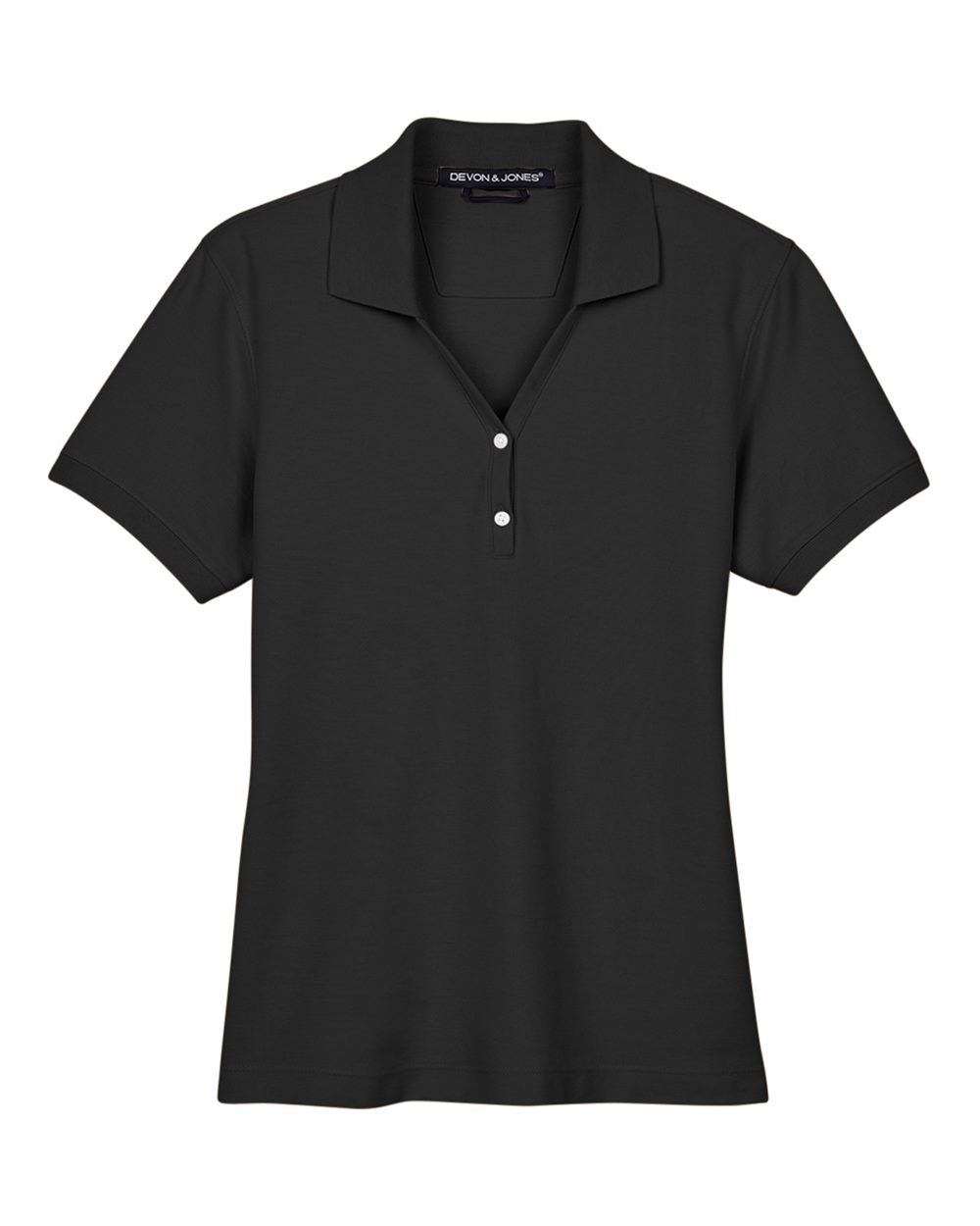 Women's Pima Piqué Polo - Front - B592B2502 - Black