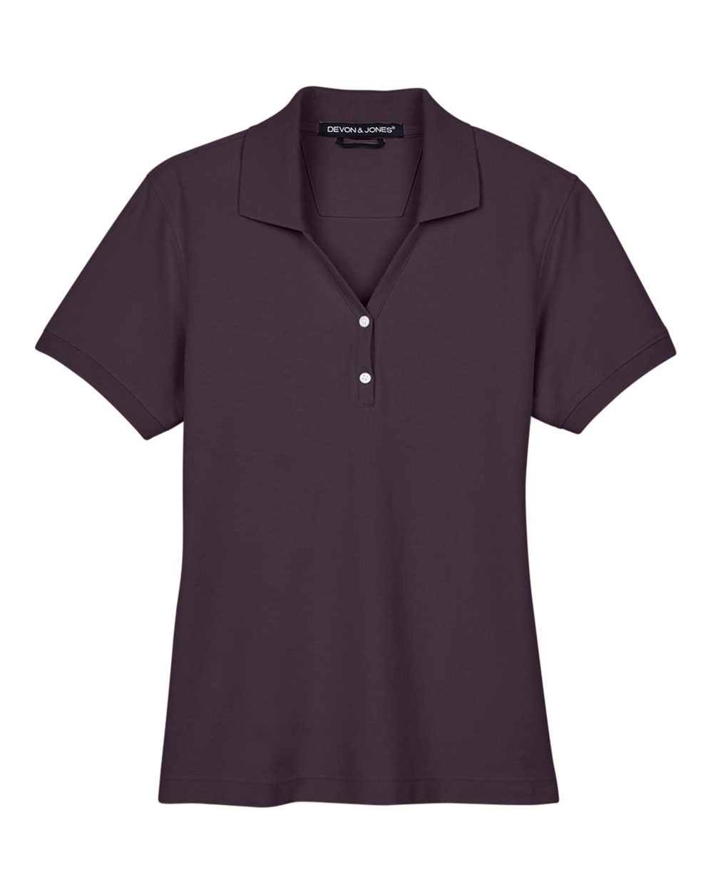 Women's Pima Piqué Polo - Front - B592B2552 - Espresso