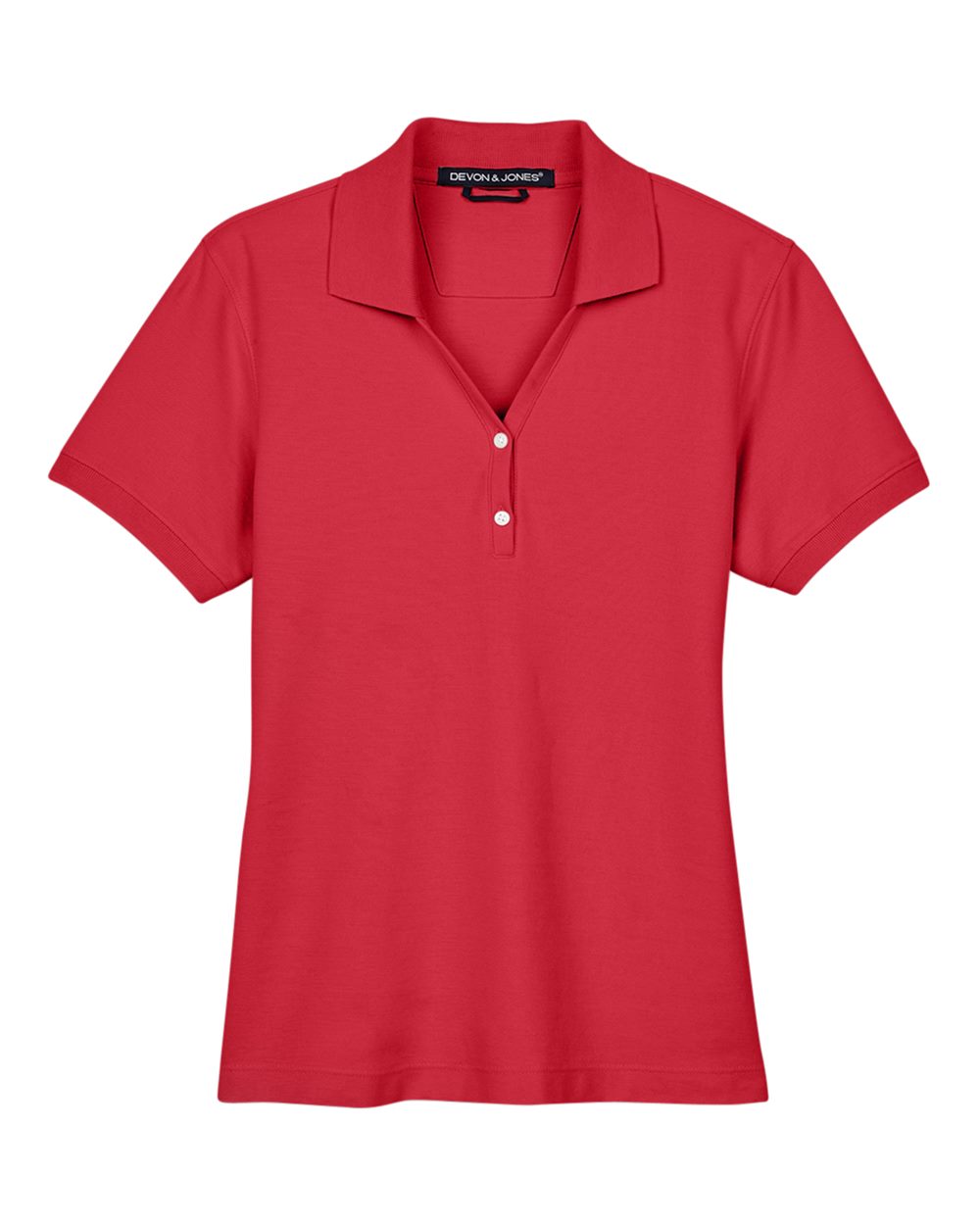 Women's Pima Piqué Polo - Front - B592B2702 - Red