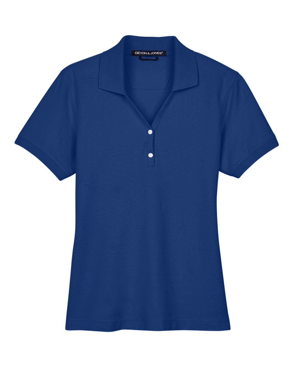 Women's Pima Piqué Polo - Front - B592B2752 - True Royal