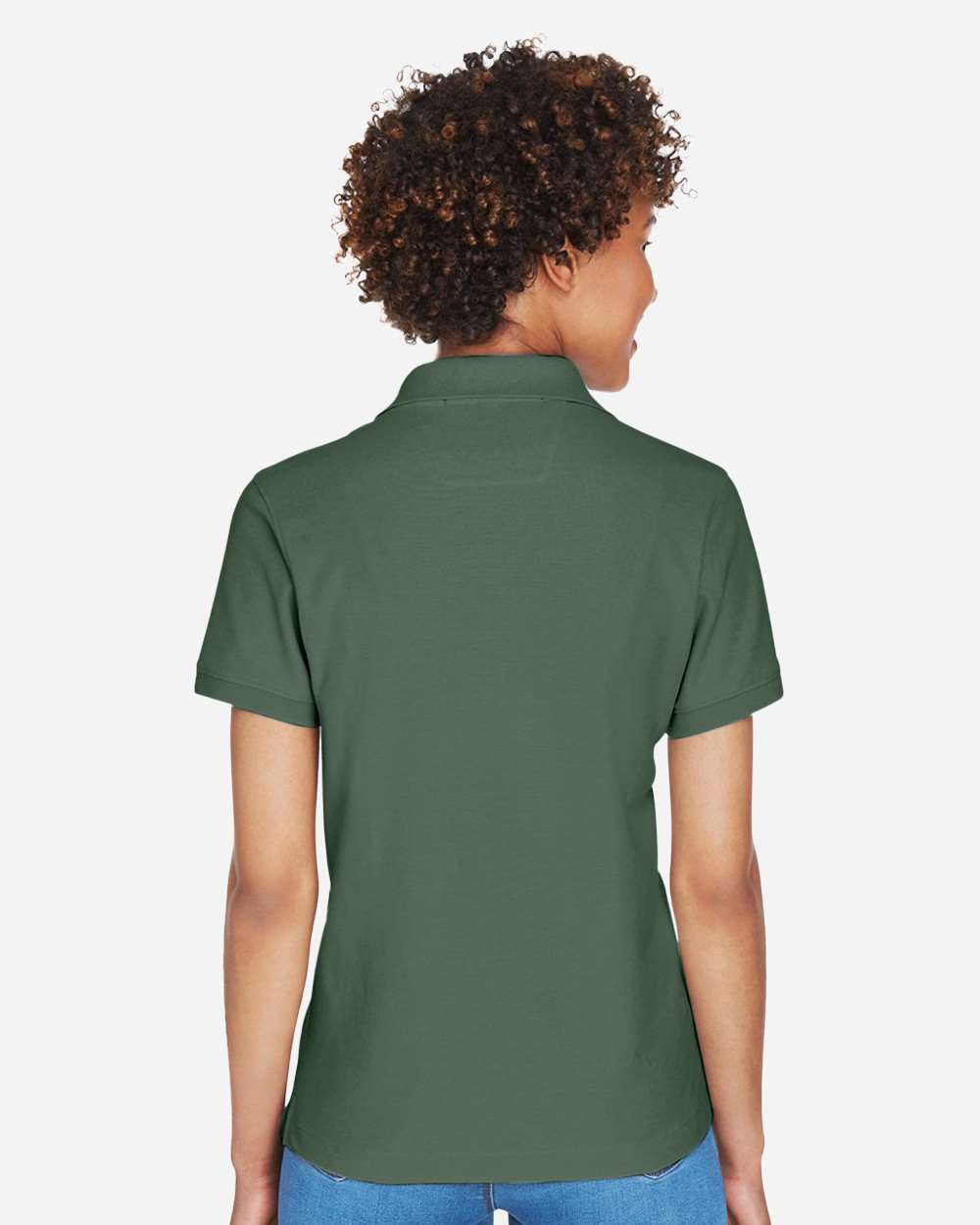 Women's Pima Piqué Polo - OnModelBack - B592B2102 - Dill