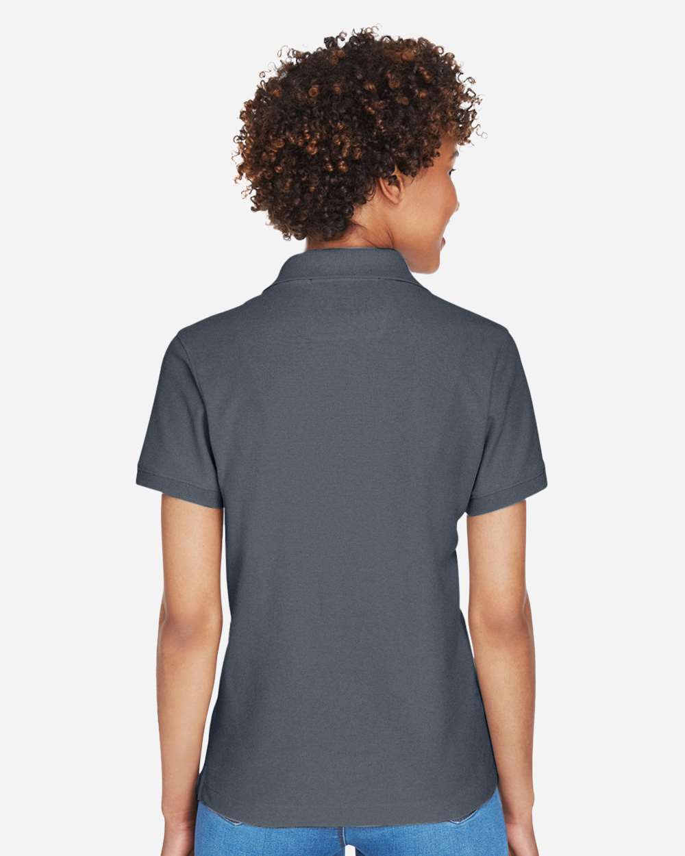 Women's Pima Piqué Polo - OnModelBack - B592B2132 - Graphite