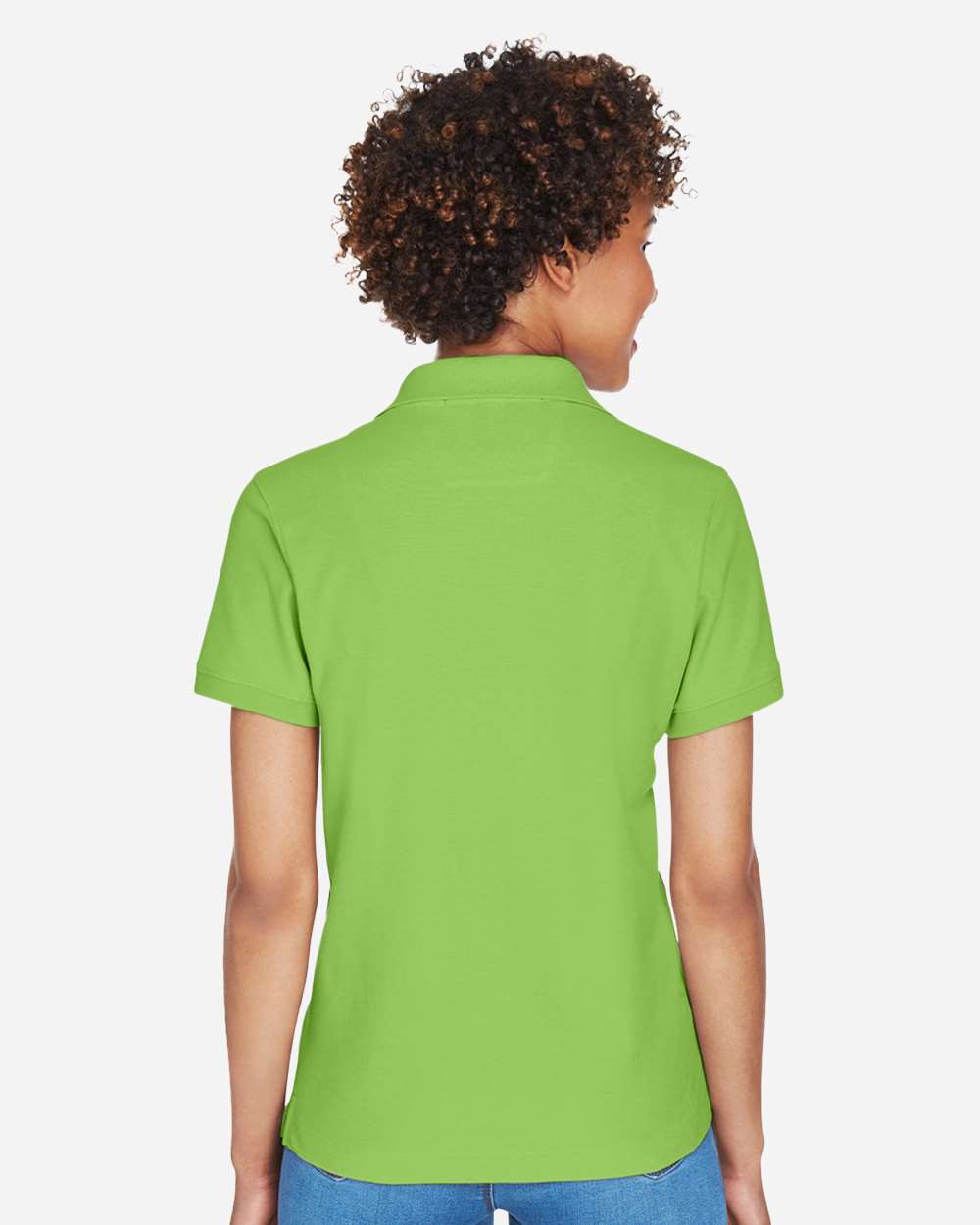 Women's Pima Piqué Polo - OnModelBack - B592B2222 - Lime