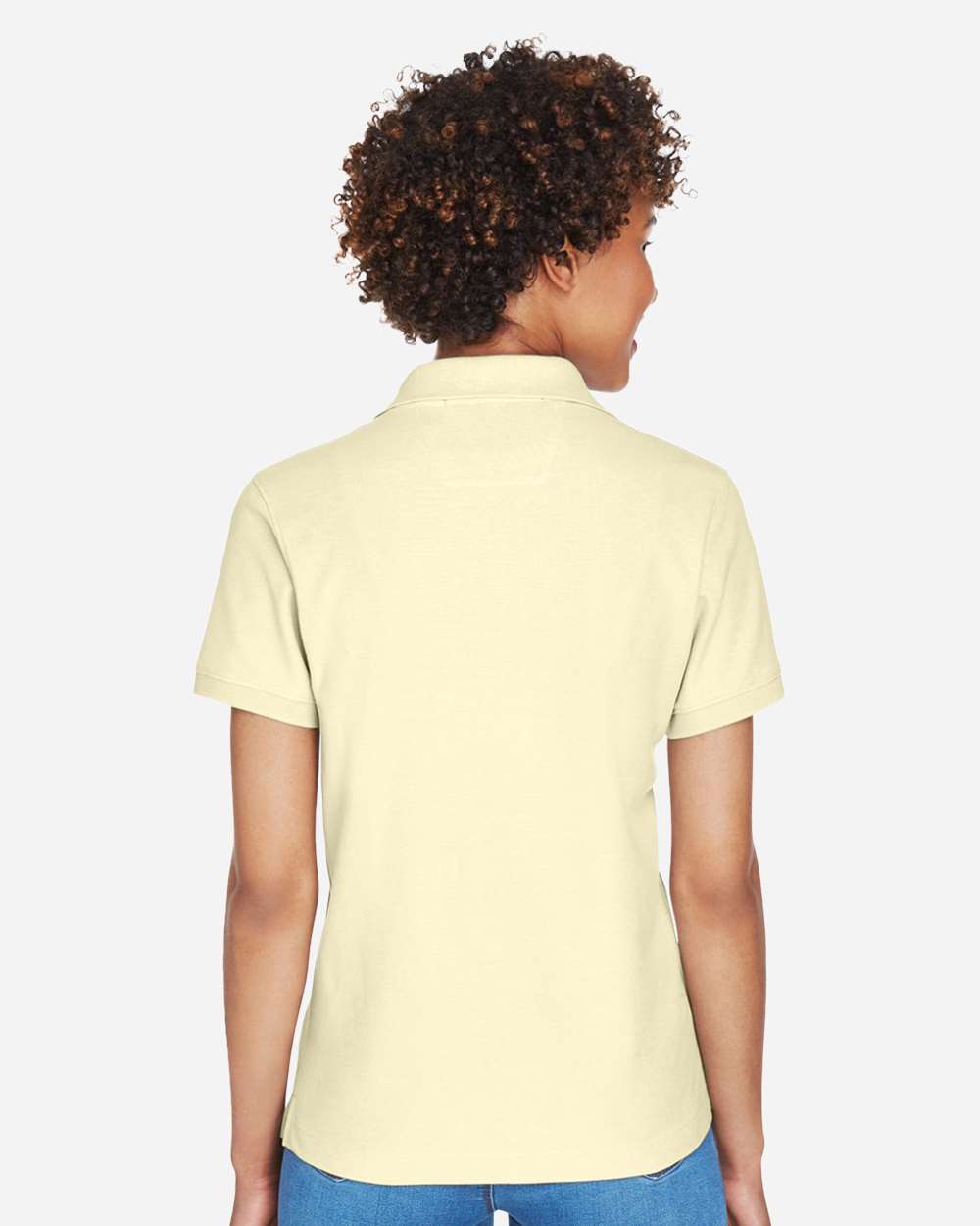 Women's Pima Piqué Polo - OnModelBack - B592B2402 - Transparent Yellow