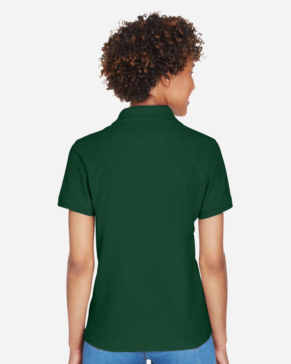 Women's Pima Piqué Polo - OnModelBack - B592B2542 - Forest