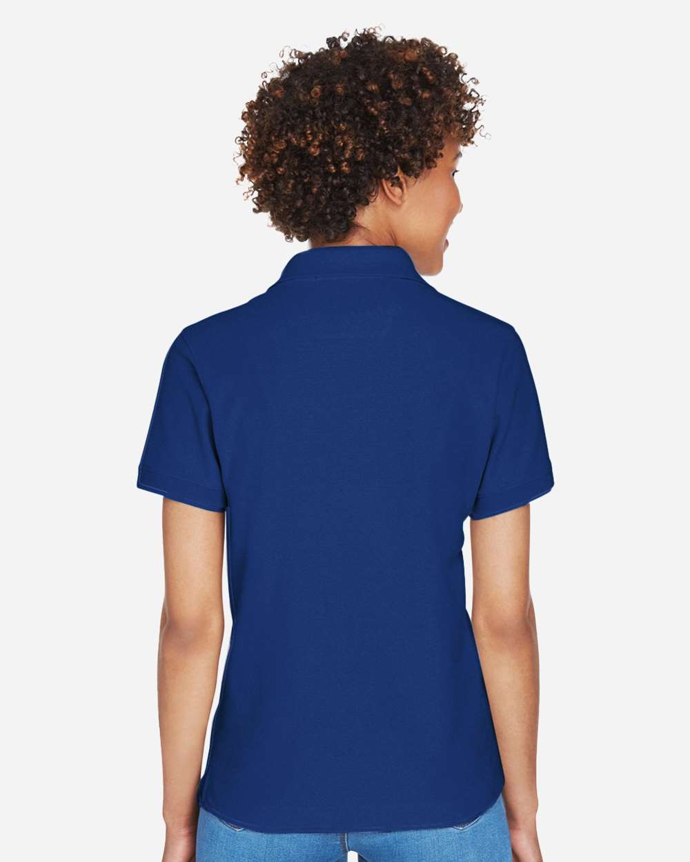 Women's Pima Piqué Polo - OnModelBack - B592B2752 - True Royal