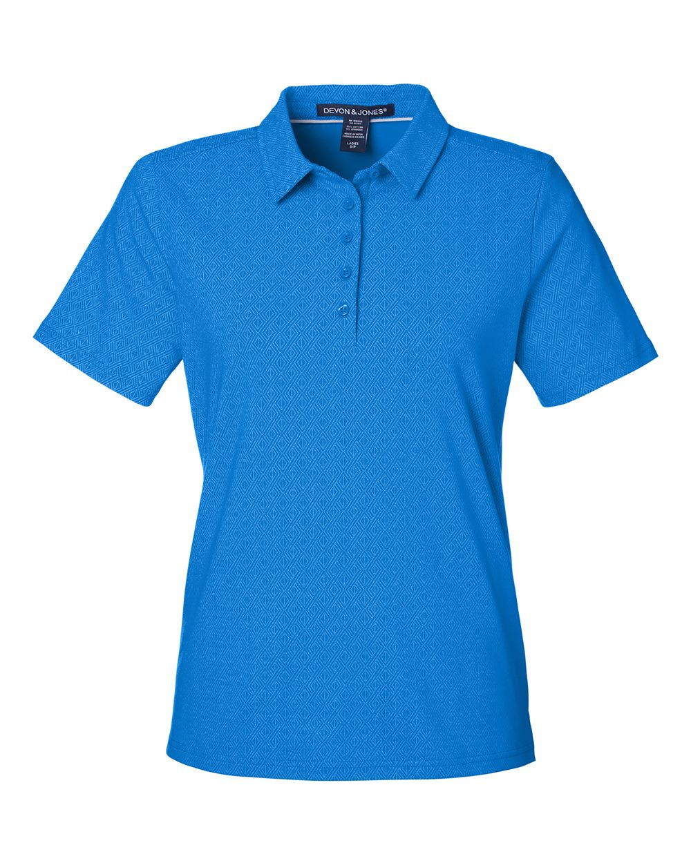 Women's Crownlux Performance® Geo Polo - Front - B621B2252 - French Blue/ CR Blue