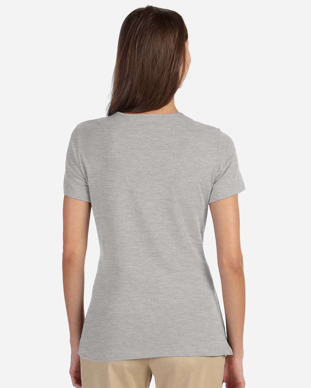 Women's Perfect Fit™ Shell T-Shirt - OnModelBack - B721B2352 - GREY HEATHER