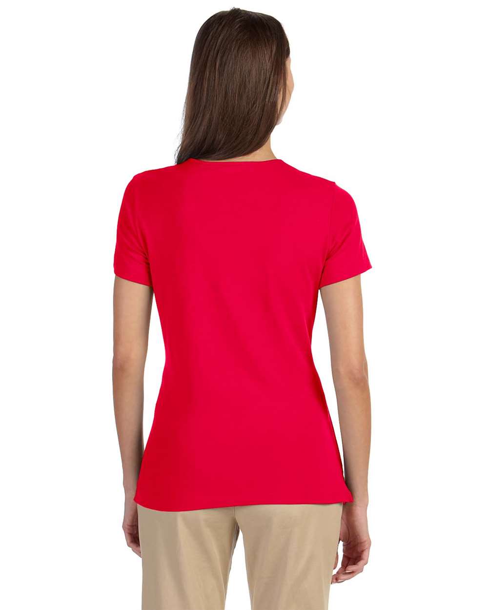 Women's Perfect Fit™ Shell T-Shirt - OnModelBack - B721B2707 - Red