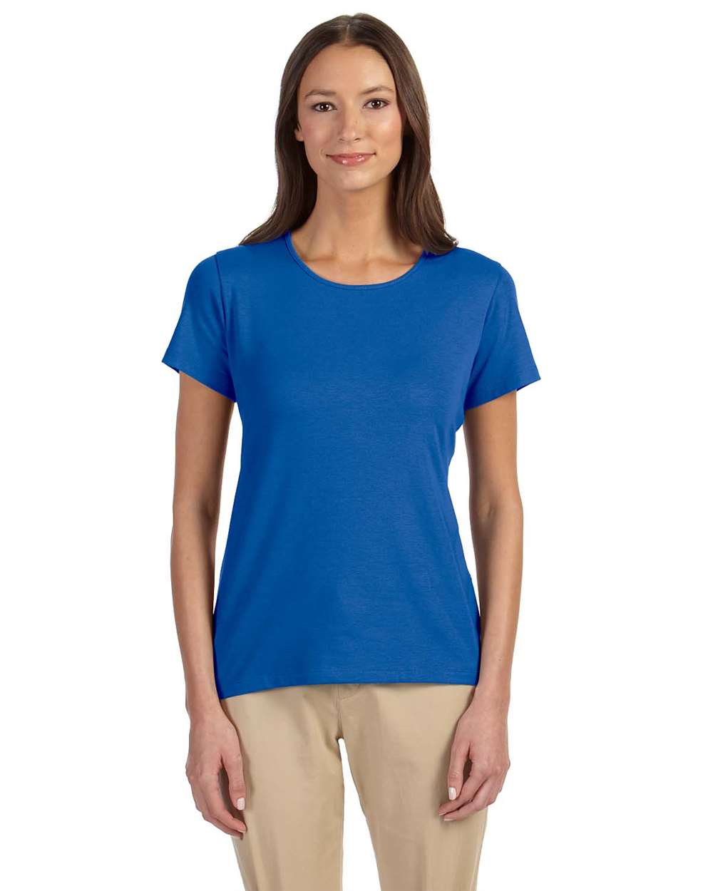 Women's Perfect Fit™ Shell T-Shirt - OnModelFront - B721B2252 - French Blue