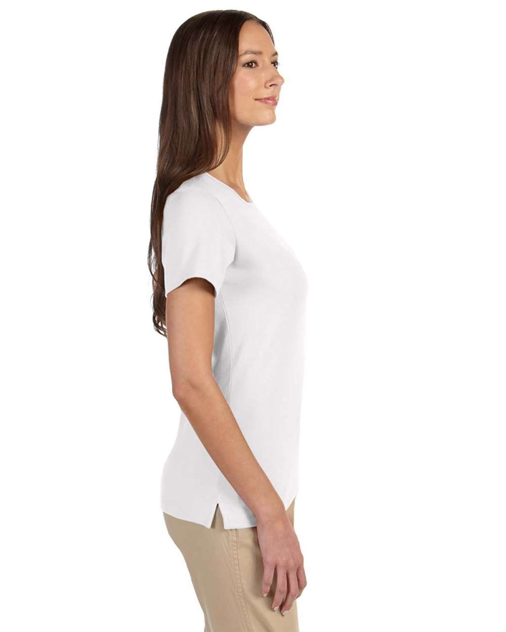 Women's Perfect Fit™ Shell T-Shirt - OnModelSide - B721B2002 - White